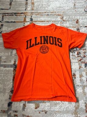 Champion Orange Illinois Graphic Short Sleeve Tee